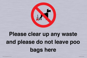 Please clear up any waste and please do not leave poo bags here